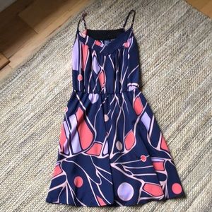Blue Rain multi color women’s strap dress.
